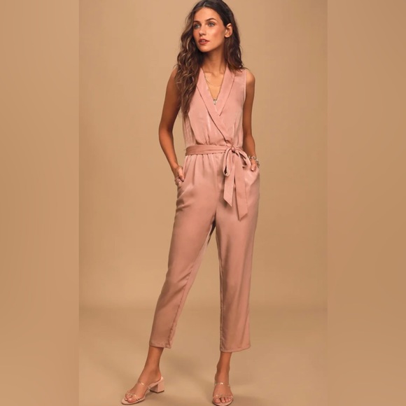 Lulus jumpsuit love like that mauve pink small - Picture 1 of 4